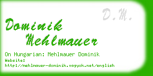 dominik mehlmauer business card